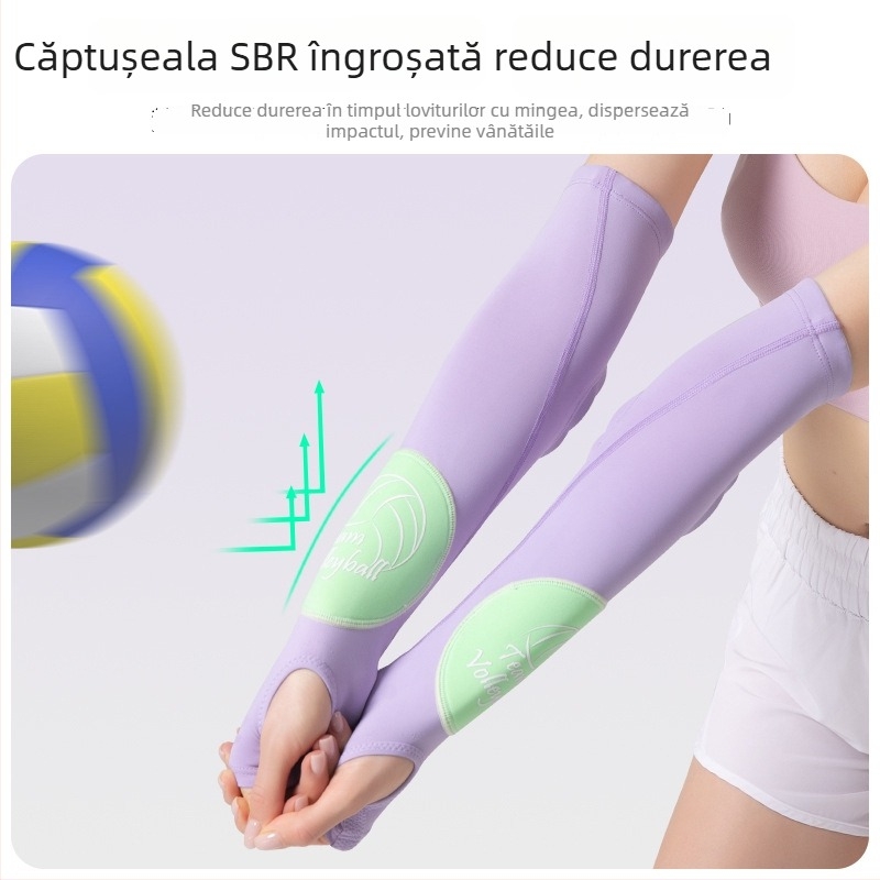 Volei: Protecții pentru antebraț cu protecție anti-coliziune, manșete elastice antiderapante pentru coate și încheieturi