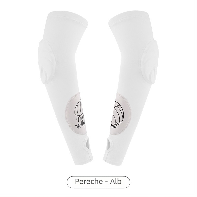 Volei: Protecții pentru antebraț cu protecție anti-coliziune, manșete elastice antiderapante pentru coate și încheieturi