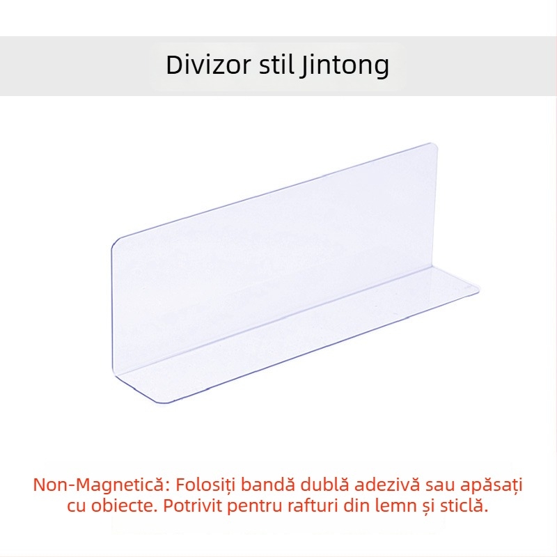 Divizoare magnetice transparente pentru rafturi, separare a încărcăturii în containere, organizare și clasificare a mărfurilor, atașare magnetică