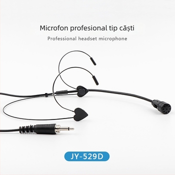 Microfon de cap cu fir, culoare pielii, amplificator multifuncțional, headset și căști profesionale cu fir