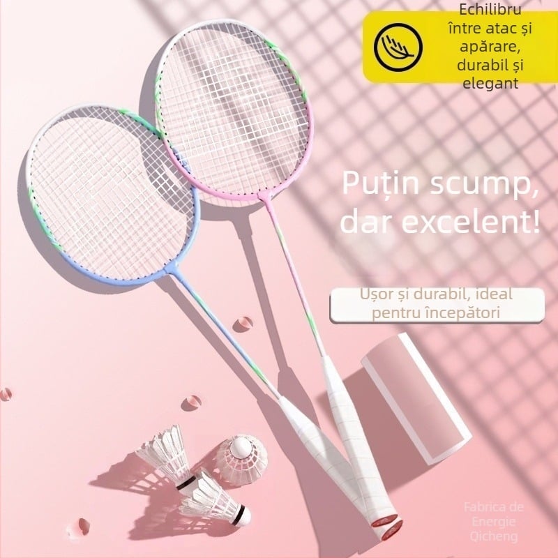 Set de badminton cu două rachete, din aliaj de aluminiu, durabil