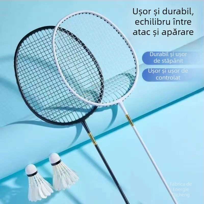 Set de badminton cu două rachete, din aliaj de aluminiu, durabil