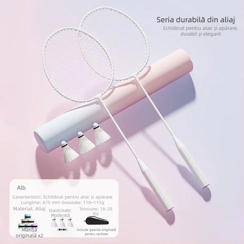 Set de badminton cu două rachete, din aliaj de aluminiu, durabil