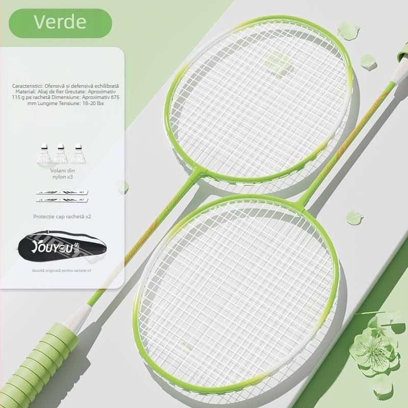 Set de badminton cu două rachete, din aliaj de aluminiu, durabil