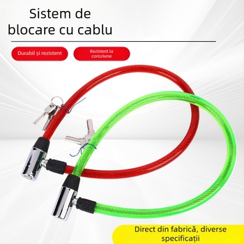 Oakman T01 Lacăt cu cablu din oțel pentru biciclete și biciclete electrice, anti-furt, cu lanț de diferite dimensiuni