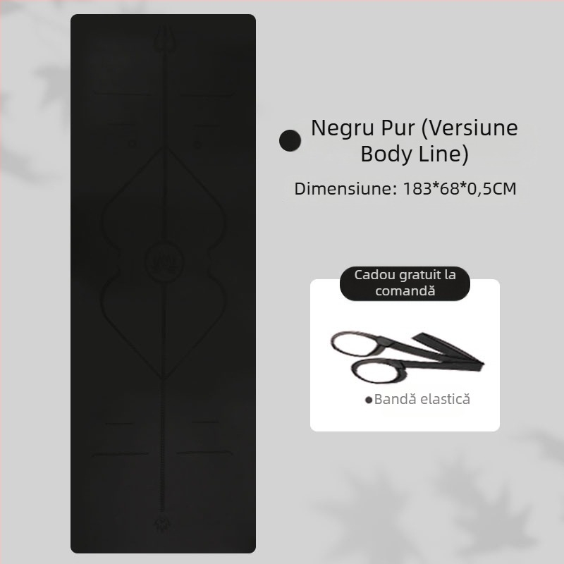 Tuhao covor yoga din PU cauciuc, antiderapant, covoraș de fitness profesional, îngroșat și lărgit, izolație fonică pentru uz casnic
