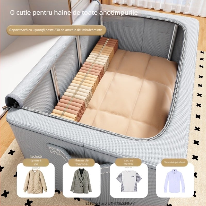 Cutie de depozitare pentru haine din Oxford, organizator textil, coș pliabil pentru garderobă, utilizare în dormitor sau acasă