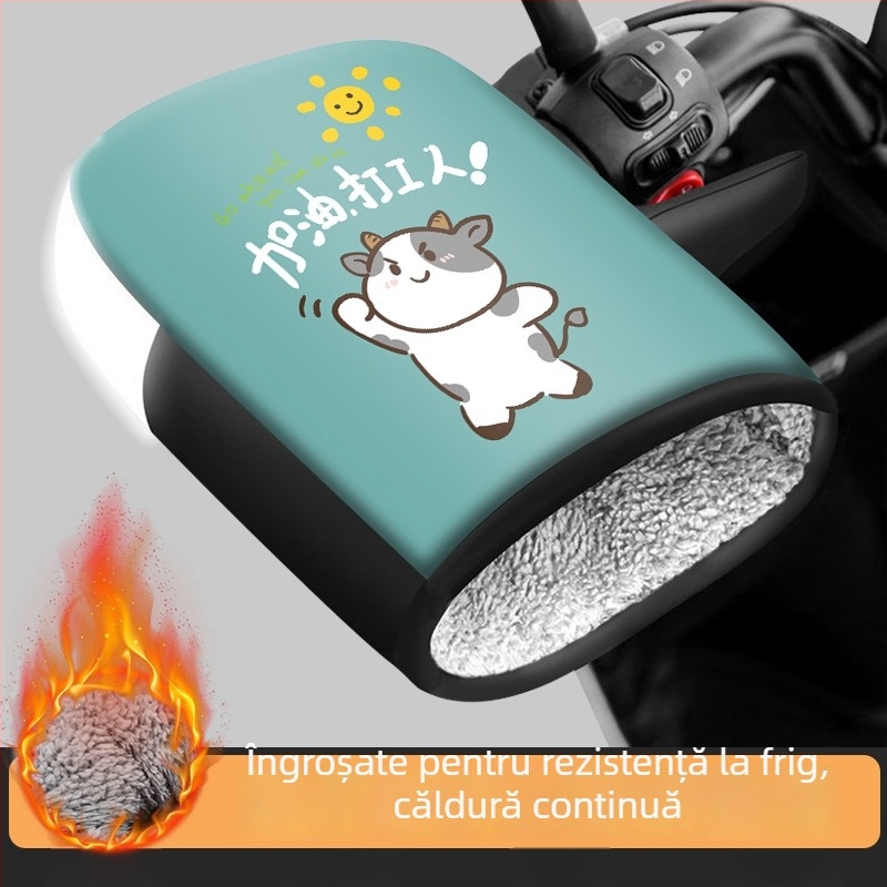 Mănuși calde de iarnă pentru biciclete electrice, protecția mâinilor, husă pentru ghidon, impermeabile și rezistente la frig, universale, husă groasă din bumbac pentru ghidon