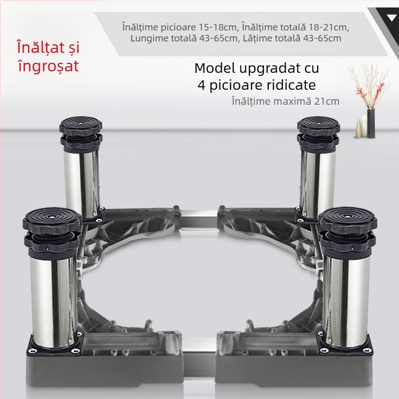 Platformă universală pentru mașina de spălat cu înălțime reglabilă și suport de ridicare pentru unitatea exterioară de aer condiționat