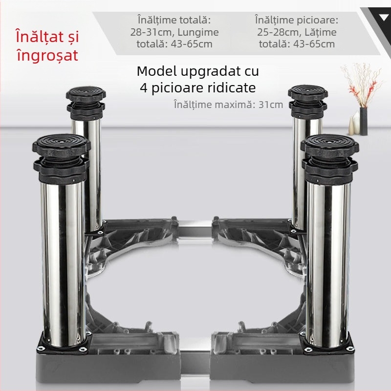 Platformă universală pentru mașina de spălat cu înălțime reglabilă și suport de ridicare pentru unitatea exterioară de aer condiționat