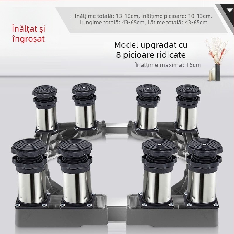 Platformă universală pentru mașina de spălat cu înălțime reglabilă și suport de ridicare pentru unitatea exterioară de aer condiționat