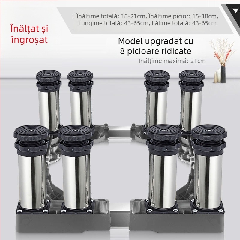 Platformă universală pentru mașina de spălat cu înălțime reglabilă și suport de ridicare pentru unitatea exterioară de aer condiționat