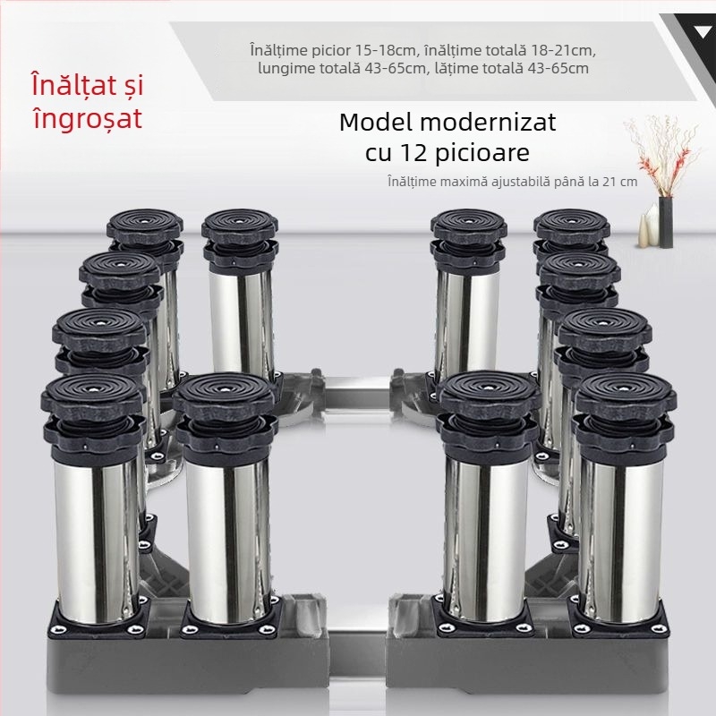 Platformă universală pentru mașina de spălat cu înălțime reglabilă și suport de ridicare pentru unitatea exterioară de aer condiționat