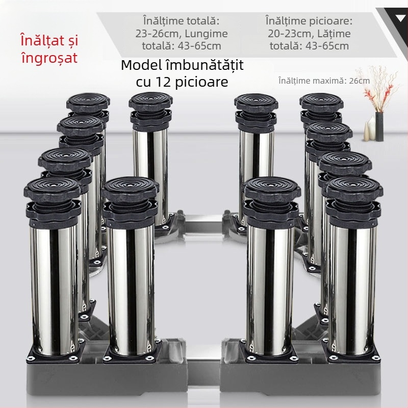 Platformă universală pentru mașina de spălat cu înălțime reglabilă și suport de ridicare pentru unitatea exterioară de aer condiționat