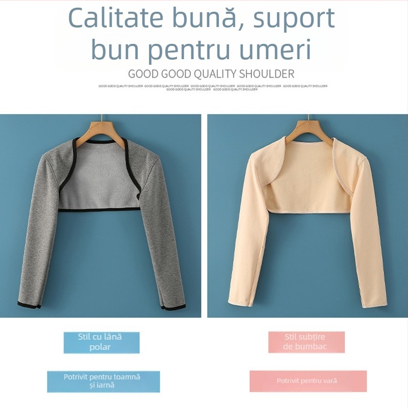 Șal de umăr cu căptușeală din fleece, suport pentru gât și umeri, bumbac cald, pentru somn, toamnă-iarnă, pentru mame postpartum