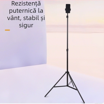 Suport de 2,1 m pentru streaming live și fotografiere cu telefonul, trepied pentru telefon, lumină de fill și suport pentru veioză de podea