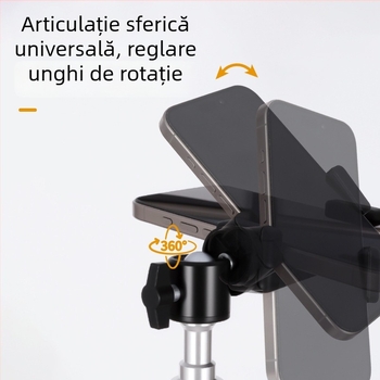 Suport de 2,1 m pentru streaming live și fotografiere cu telefonul, trepied pentru telefon, lumină de fill și suport pentru veioză de podea