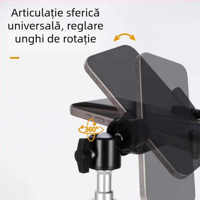 Suport de 2,1 m pentru streaming live și fotografiere cu telefonul, trepied pentru telefon, lumină de fill și suport pentru veioză de podea
