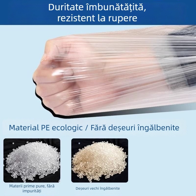 Manșete protectoare de unică folosință din PE, transparente, pentru bucătărie, lungime extinsă, impermeabile și rezistente la ulei
