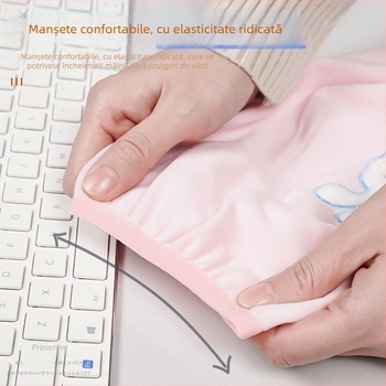 Manșete cu mănuși integrate 2 în 1 pentru muncă și scriere, unisex, pentru toate anotimpurile, rezistente la murdărie și uzură.