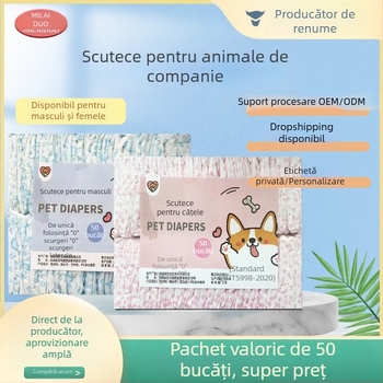 Pantaloni pentru câini în perioada menstruală – femele, talie mică, stil desen animat Milaido