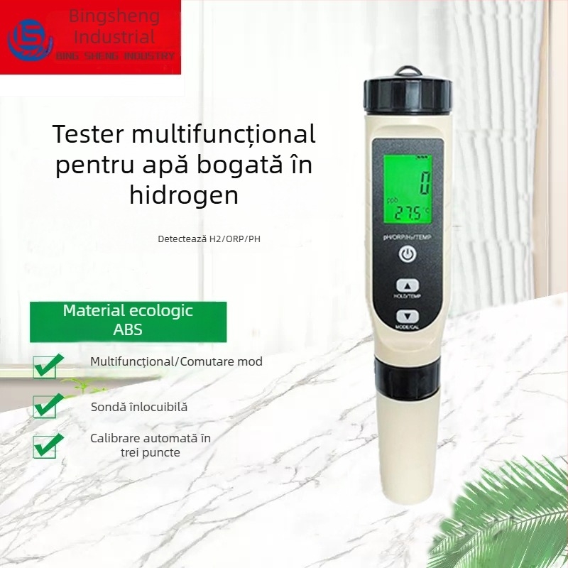 Detector de calitate a apei pentru uz casnic, apă bogată în hidrogen, cu ORP, redox, pH, conținut de ioni de hidrogen, detector H2