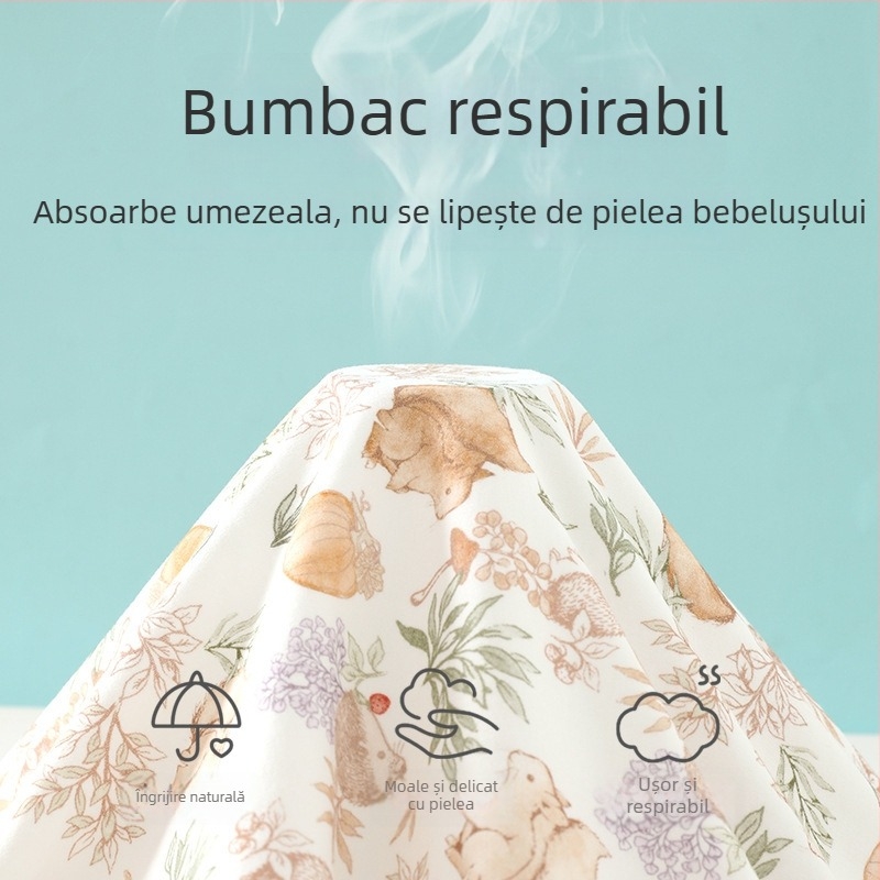 Vestă pentru nou-născuți din 100% bumbac, pentru toate sezoanele, fără căptușeală