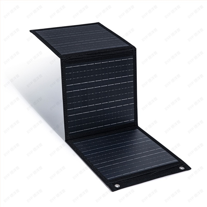 Panou pliabil de încărcare solară pentru telefoane, cu Type-C USB și DC, 60W, 5V/9V/12V/18V