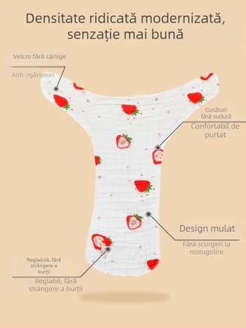 Pantaloni de scutece din bumbac muselină pentru bebeluși, imprimeu desene animate, lavabili, pentru vară