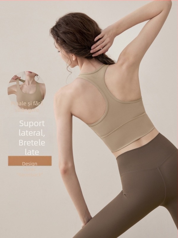 Set de fitness pentru femei, intensitate înaltă: Top Pilates fără mâneci și pantaloni de yoga
