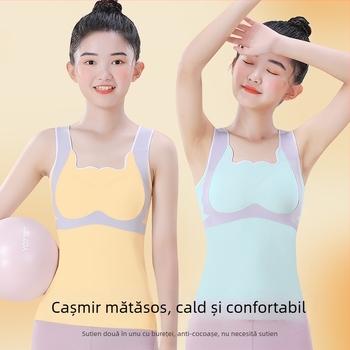 Veste termică de iarnă pentru fete, protecție a abdomenului, pentru copii în creștere