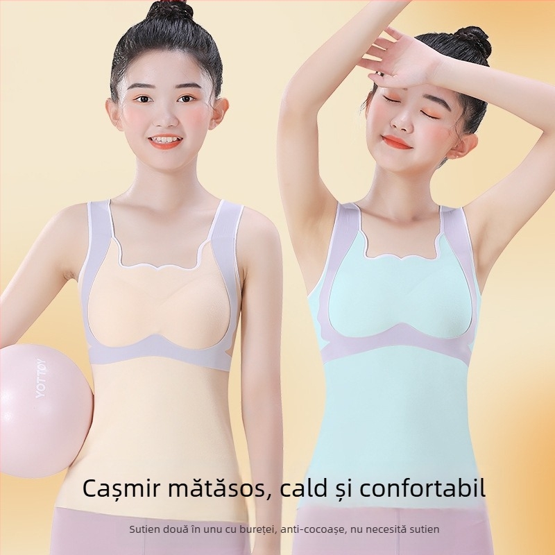 Veste termică de iarnă pentru fete, protecție a abdomenului, pentru copii în creștere