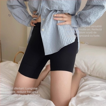 Șorturi de siguranță pentru femei, vară, talie înaltă, controlul abdomenului, leggings–șorturi într-o singură piesă, mărime mare