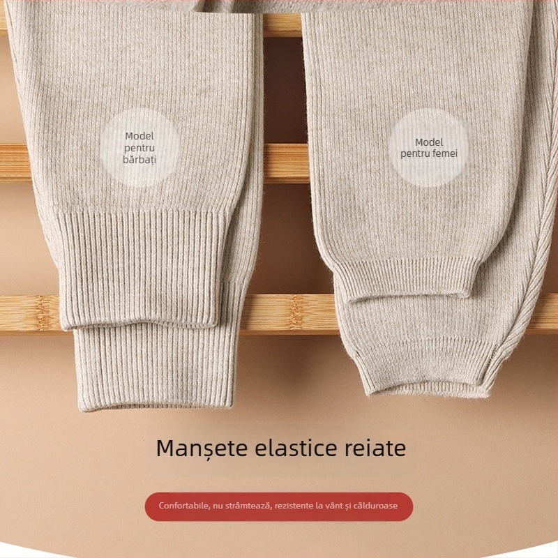 Colanți termici din lână, unisex, talie înaltă, groși, pentru iarna 2025