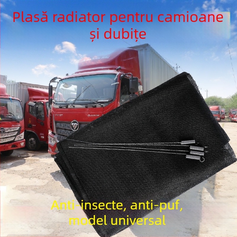 Plasă anti-insecte pentru rezervorul de apă și radiatorul camionului, universală, neagră