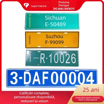 Semn reflectorizant personalizat cu plăcuță de înmatriculare pentru interiorul fabricii și decor de perete în showroom auto, pandantiv