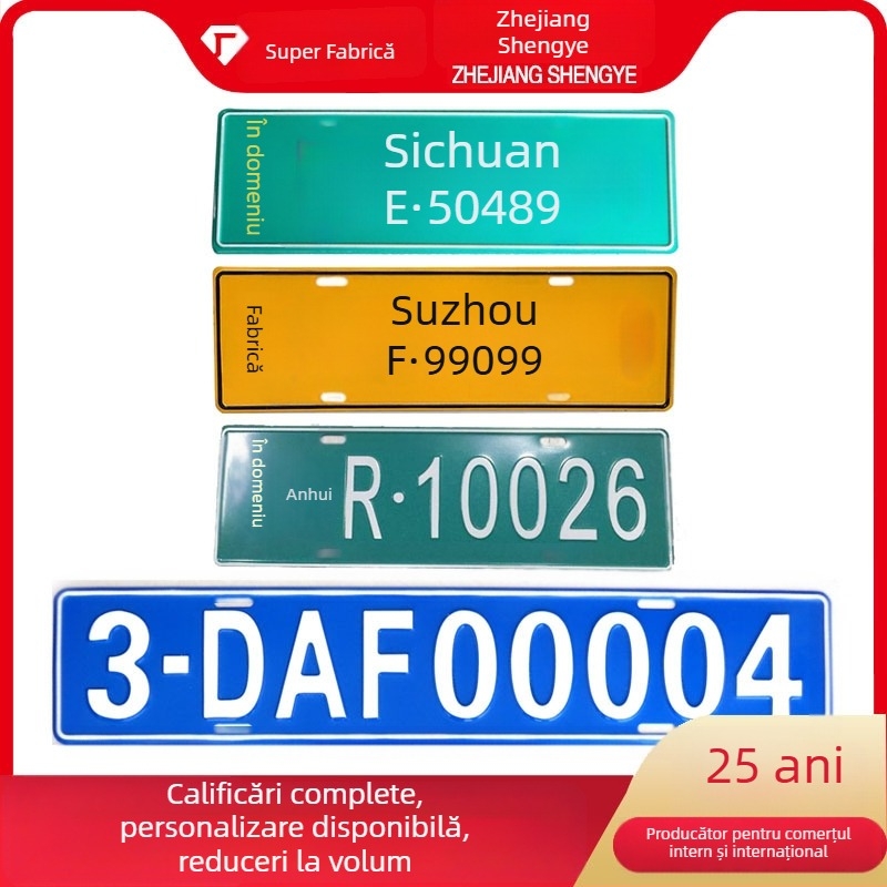Semn reflectorizant personalizat cu plăcuță de înmatriculare pentru interiorul fabricii și decor de perete în showroom auto, pandantiv