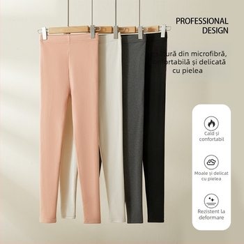 Derong leggings termici din microfibră pentru femei – iarnă, croială slim, talie înaltă, plus size, calde