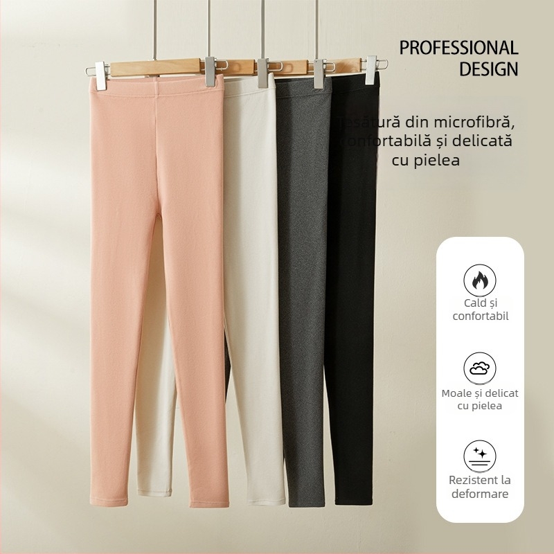 Derong leggings termici din microfibră pentru femei – iarnă, croială slim, talie înaltă, plus size, calde