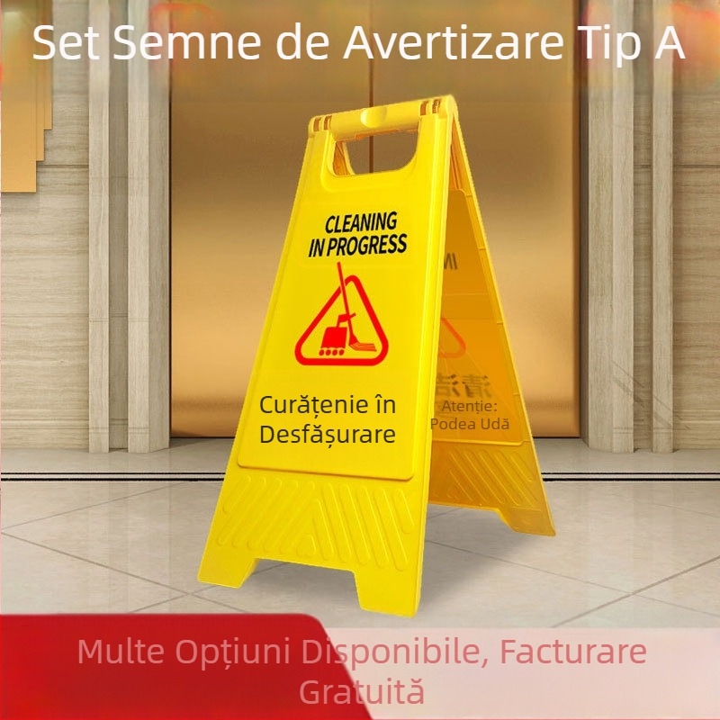 Semnal în formă de A – avertizare: Oprire interzisă, nu parcați, indicator zonă parcare, suprafață alunecoasă, stâlp de parcare.