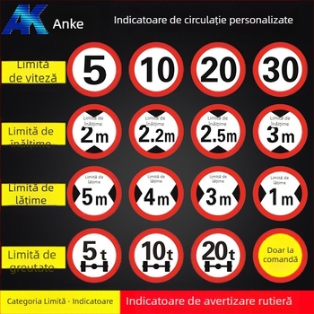 Semn Anke de limitare a vitezei, semn rutier, semn de siguranță, semn de staționare interzisă