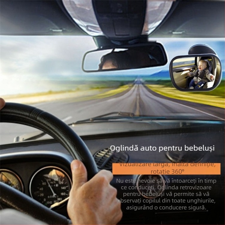 Oglindă de observație pentru bebeluș în mașină, accesoriu universal pentru interior