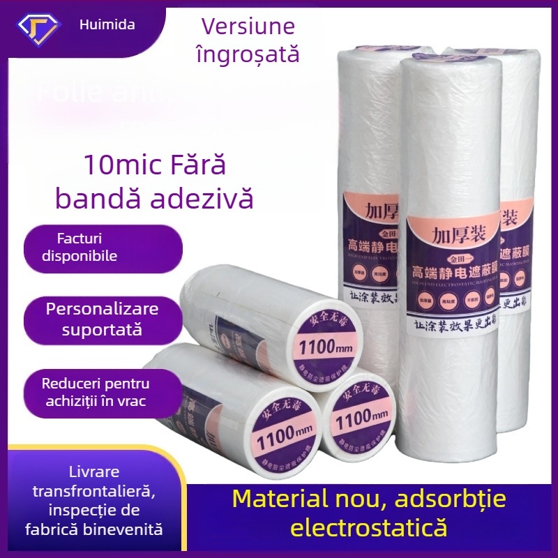 folie de mască din plastic, de unică folosință, pentru decorare, protecție împotriva prafului și mascare la vopsire