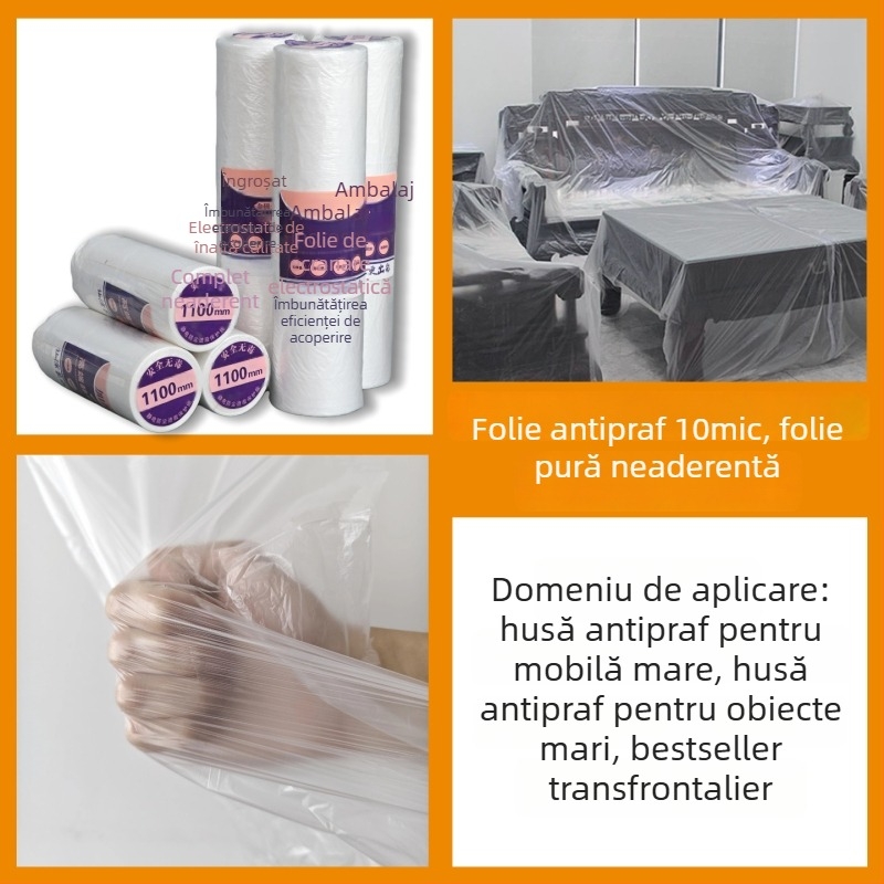 folie de mască din plastic, de unică folosință, pentru decorare, protecție împotriva prafului și mascare la vopsire