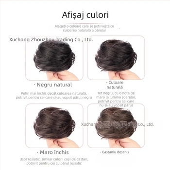 Inel pentru coc din păr real pentru femei, aspect natural, voluminos, accesoriu pentru coc sau coadă