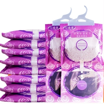 Desicant pentru garderobă cu parfum de lavandă, 230 g, pentru agățat, absorbție rapidă a umezelii