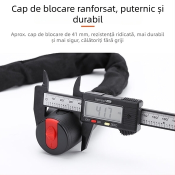 Lacăt cu cablu metalic pentru biciclete de munte, biciclete electrice și motociclete