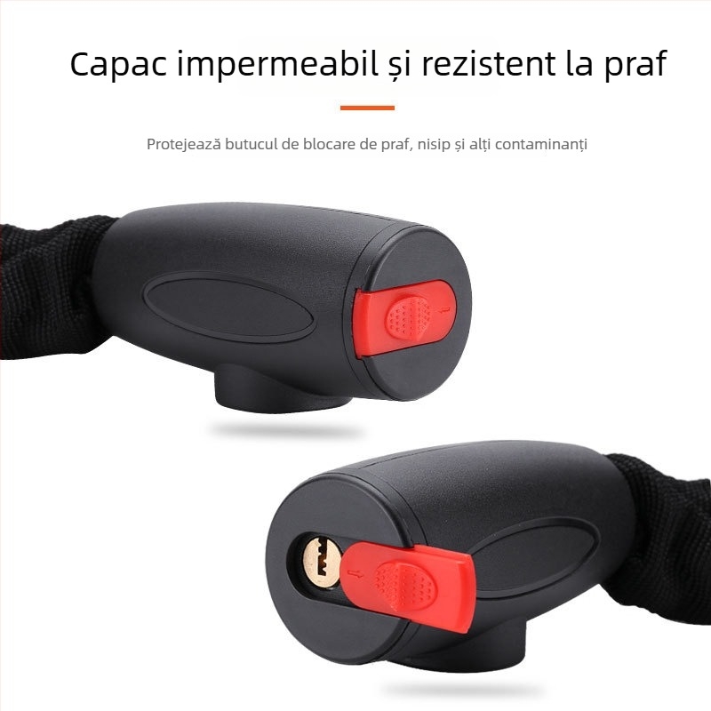 Lacăt cu cablu metalic pentru biciclete de munte, biciclete electrice și motociclete