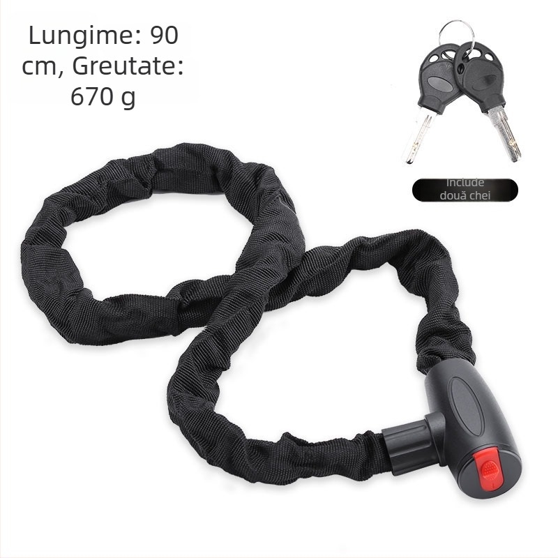 Lacăt cu cablu metalic pentru biciclete de munte, biciclete electrice și motociclete