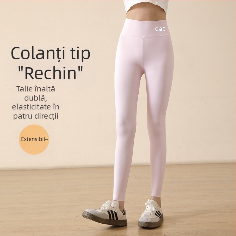 Leggingi pentru fetițe cu imprimeu rechin, pentru primăvară-vară, pantaloni de yoga pentru copii, stil Barbie, elastici și strâmți